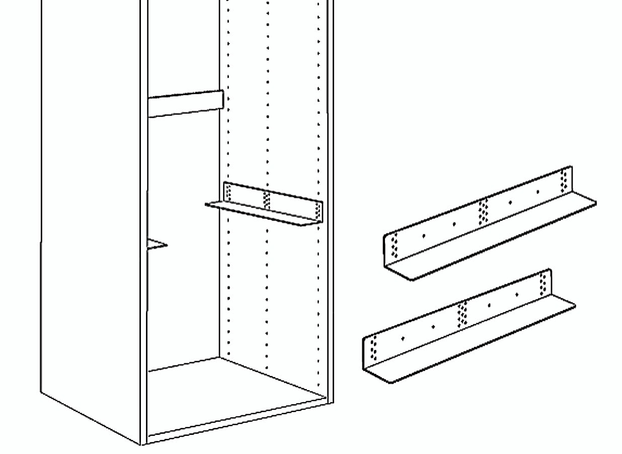 Appliance rods for IKEA Kitchen appliance cabinets